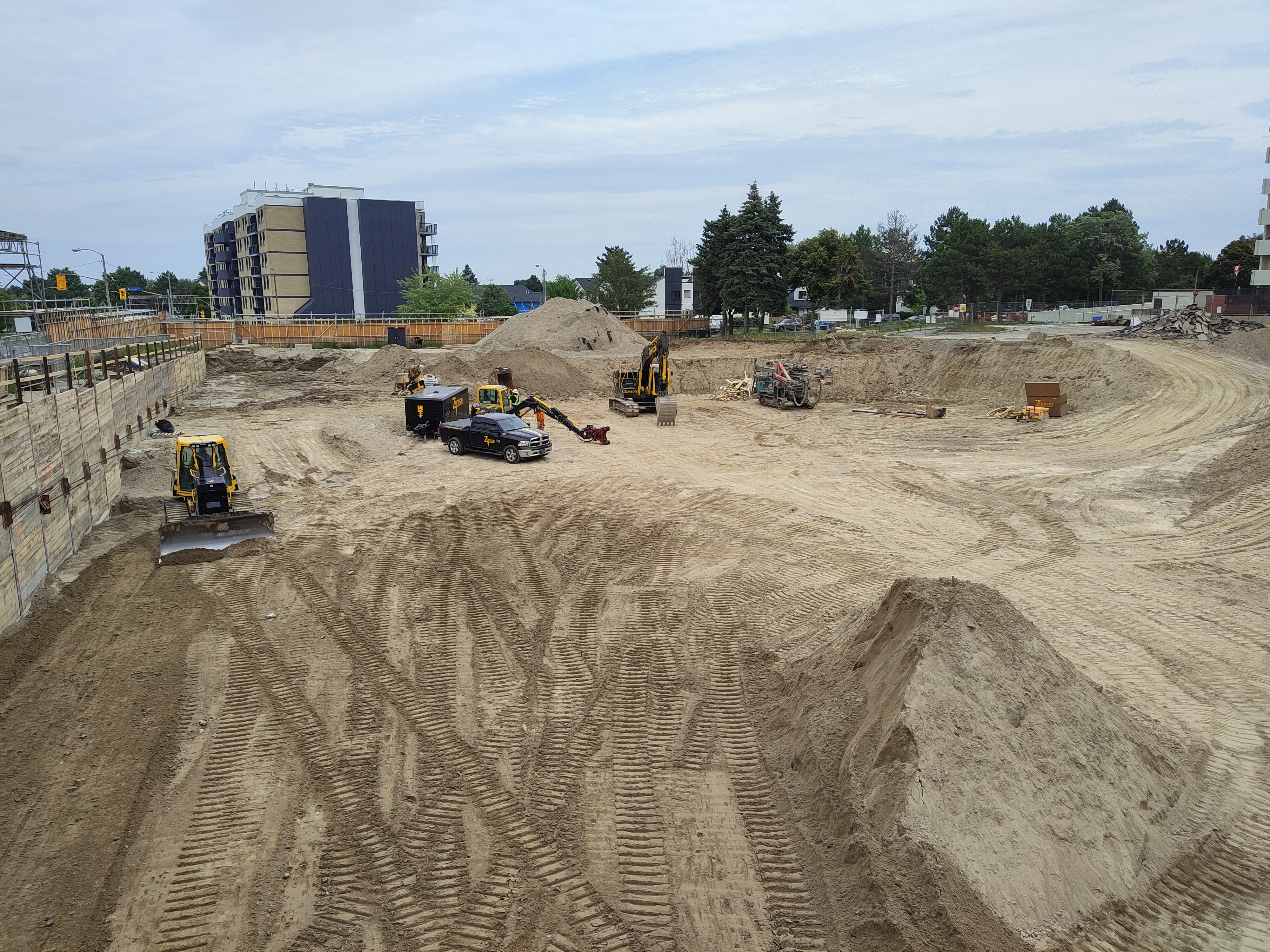 Digging the foundation at 25 Sewells Road