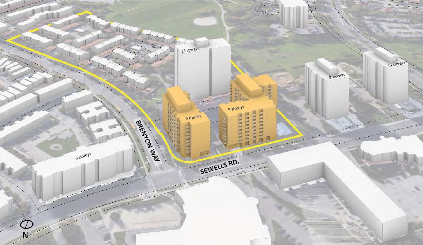The planned location of the 25 Sewells Road development